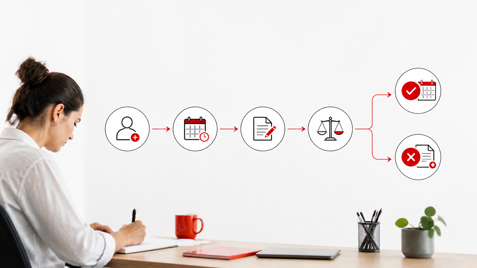 Diagrama de flujo horizontal que muestra el proceso de prórroga de la cuota reducida: alta del autónomo, primer periodo de 12 meses, solicitud de prórroga antes del vencimiento, v…