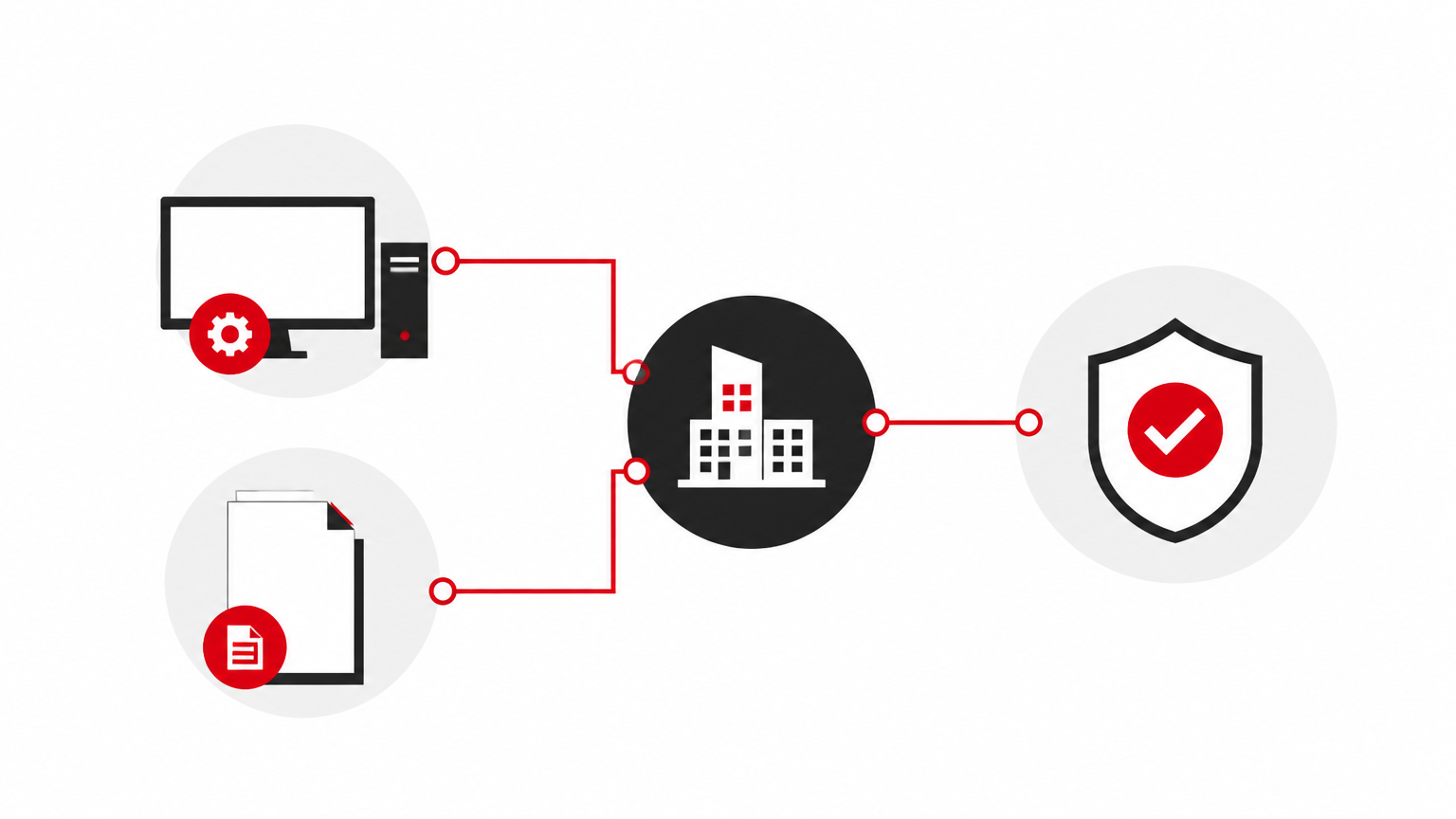 Diferencias entre VeriFactu y factura electrónica B2B. Identidad Beply obligatoria: fondo blanco, estructura carbón #1D1D1D y acción en rojo #F50000; bordes rectos, sin texto, log…